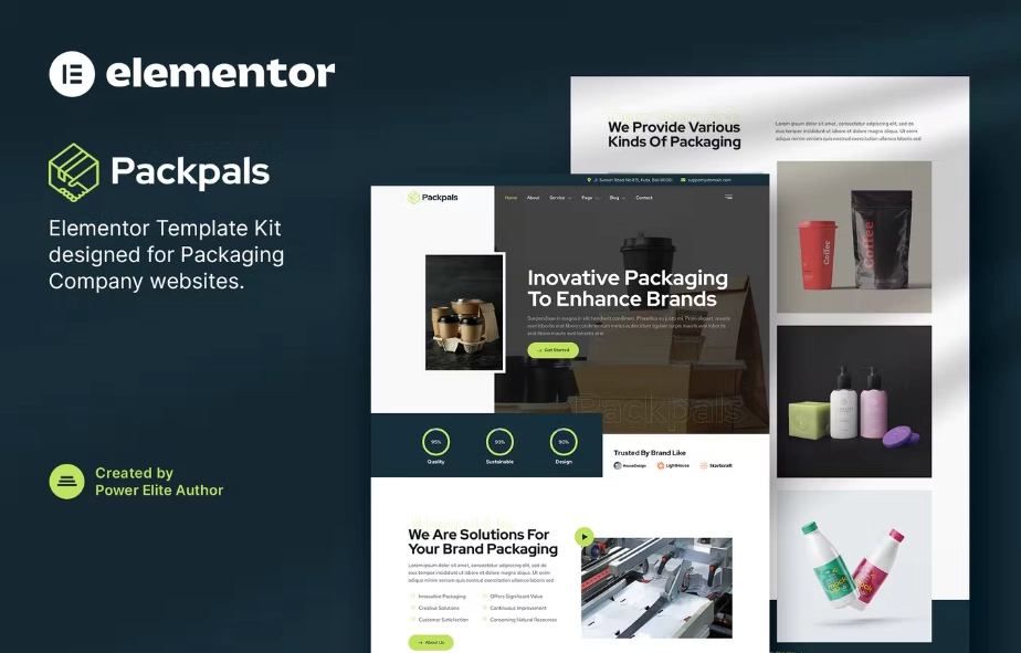 Packpals – Packaging Company Elementor Template