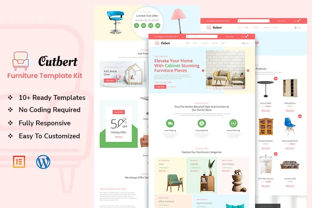 Cutbert – Furniture Store Elementor Pro Template