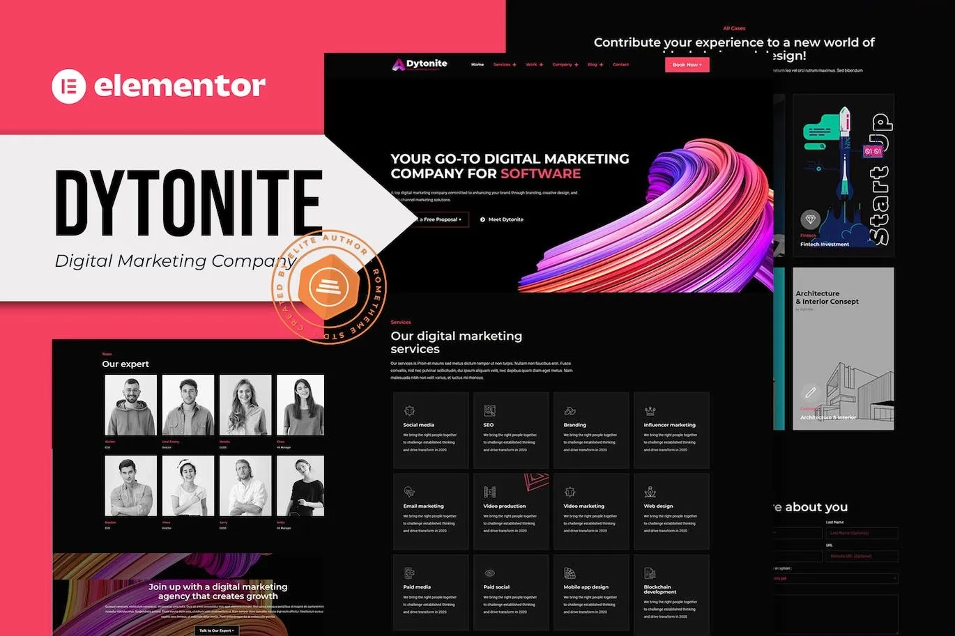 Dytonite – Digital Marketing Company Elementor Pro Template