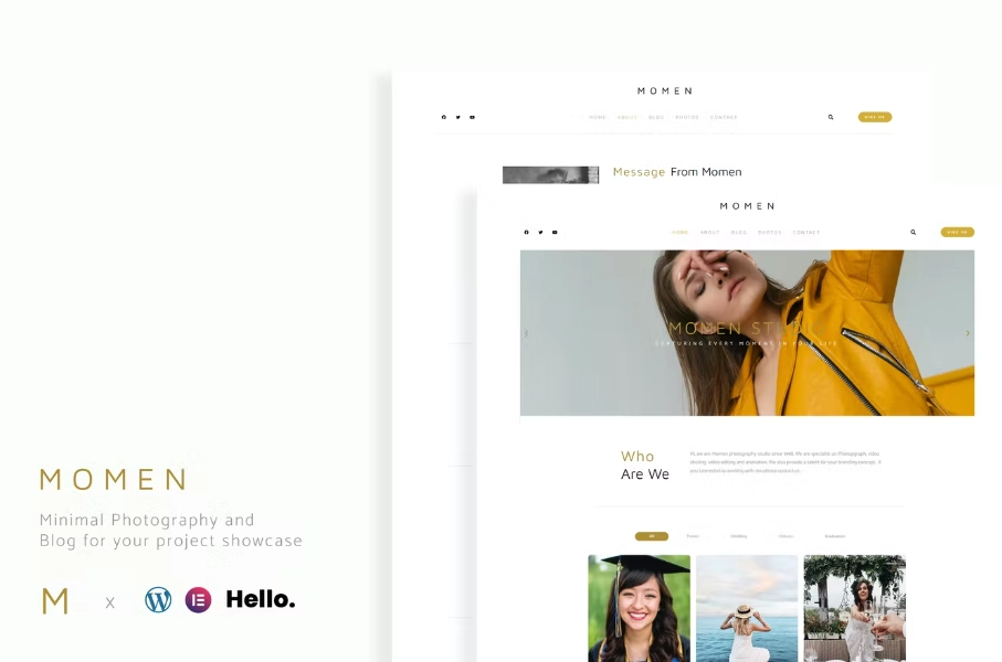 Momen – Photography & Blog Elementor Template