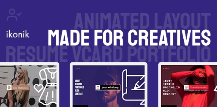 Ikonik – Resume vCard WordPress Theme