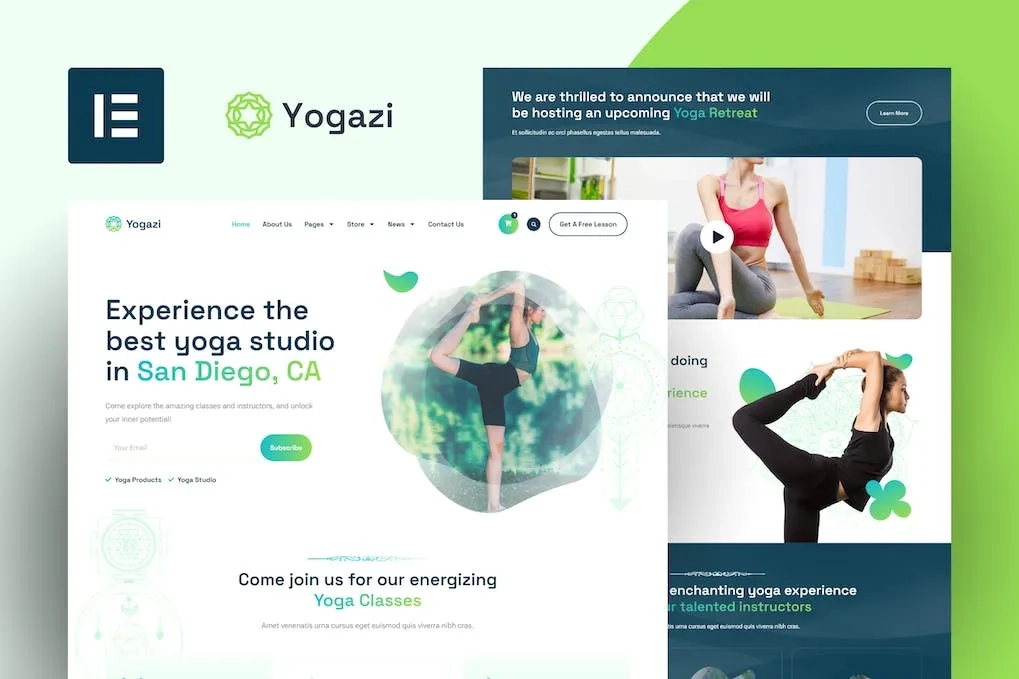 Yogazi – Yoga Studio Elementor Pro Template