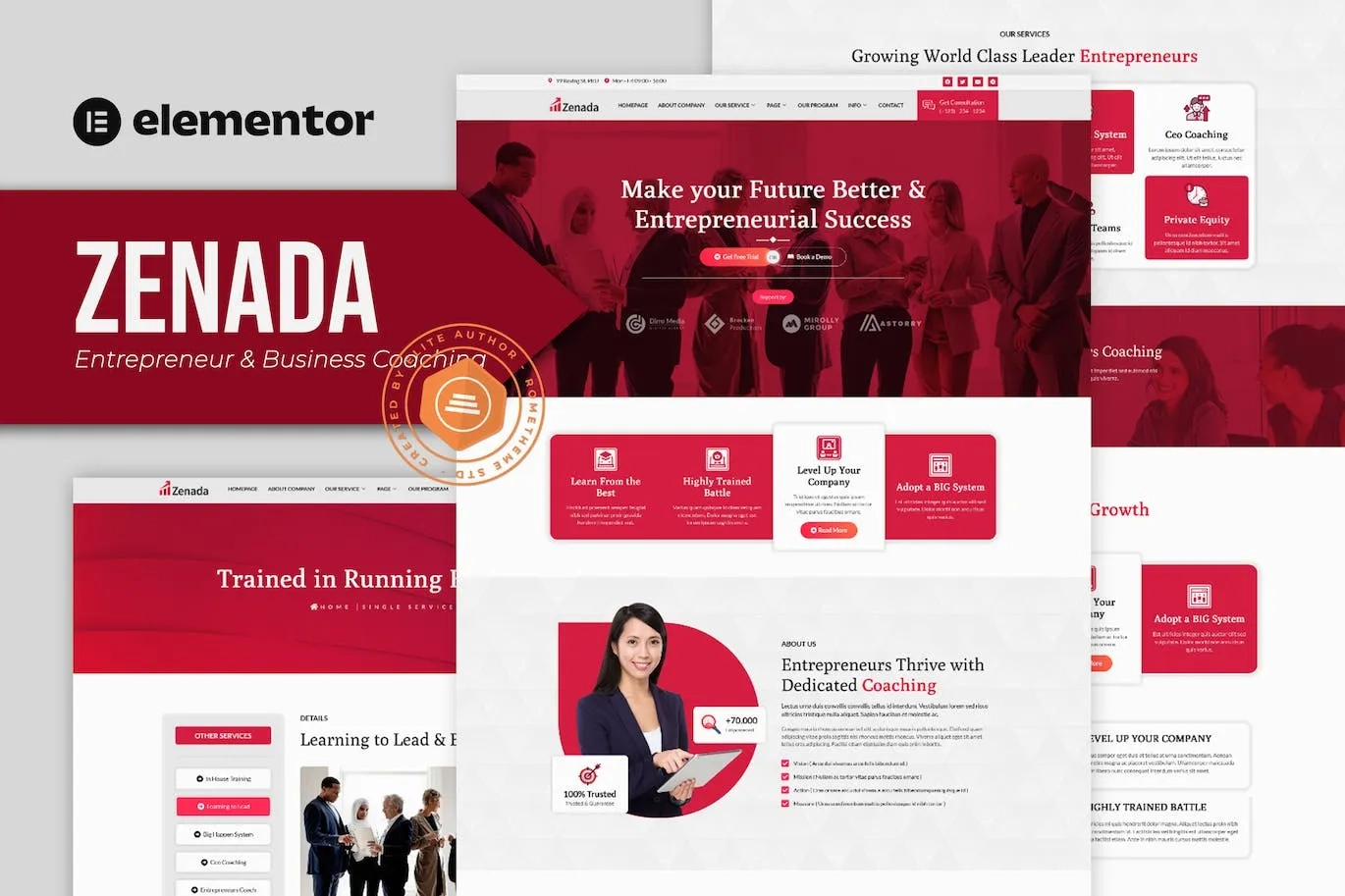 Zenada – Entrepreneur & Business Coaching Elementor Template