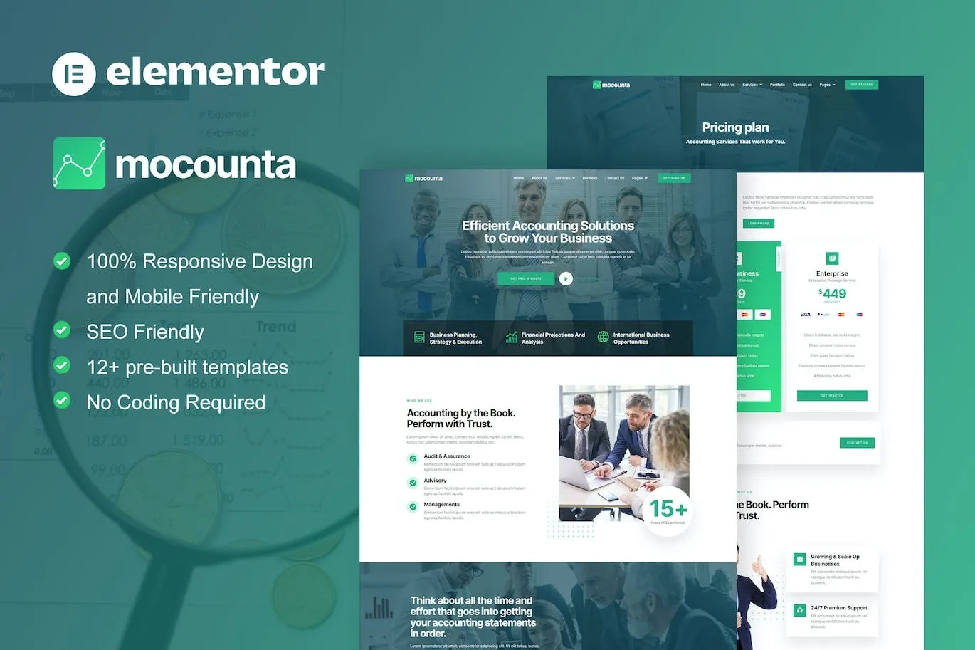 Mocounta – Accounting Firm Elementor Template