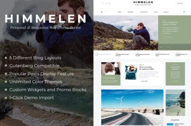 Himmelen – Personal Minimal WordPress Blog Theme