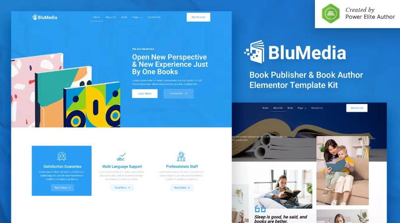 BluMedia – Book Publisher & Book Author Elementor Template
