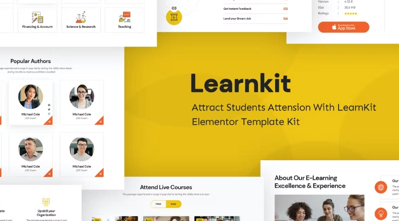 Learn – e-Learning Elementor Template Kit