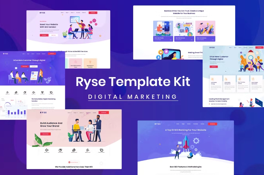 Ryse – SEO & Digital Marketing Elementor Template