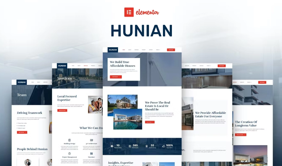 Hunian – Real Estate Elementor Template