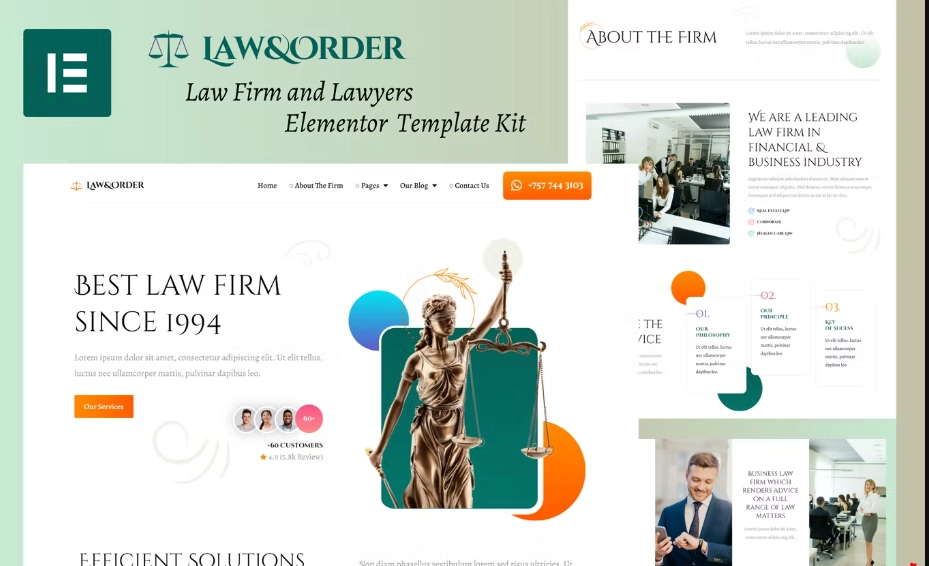 Law & Order – Law Firm and Lawyers Elementor Template