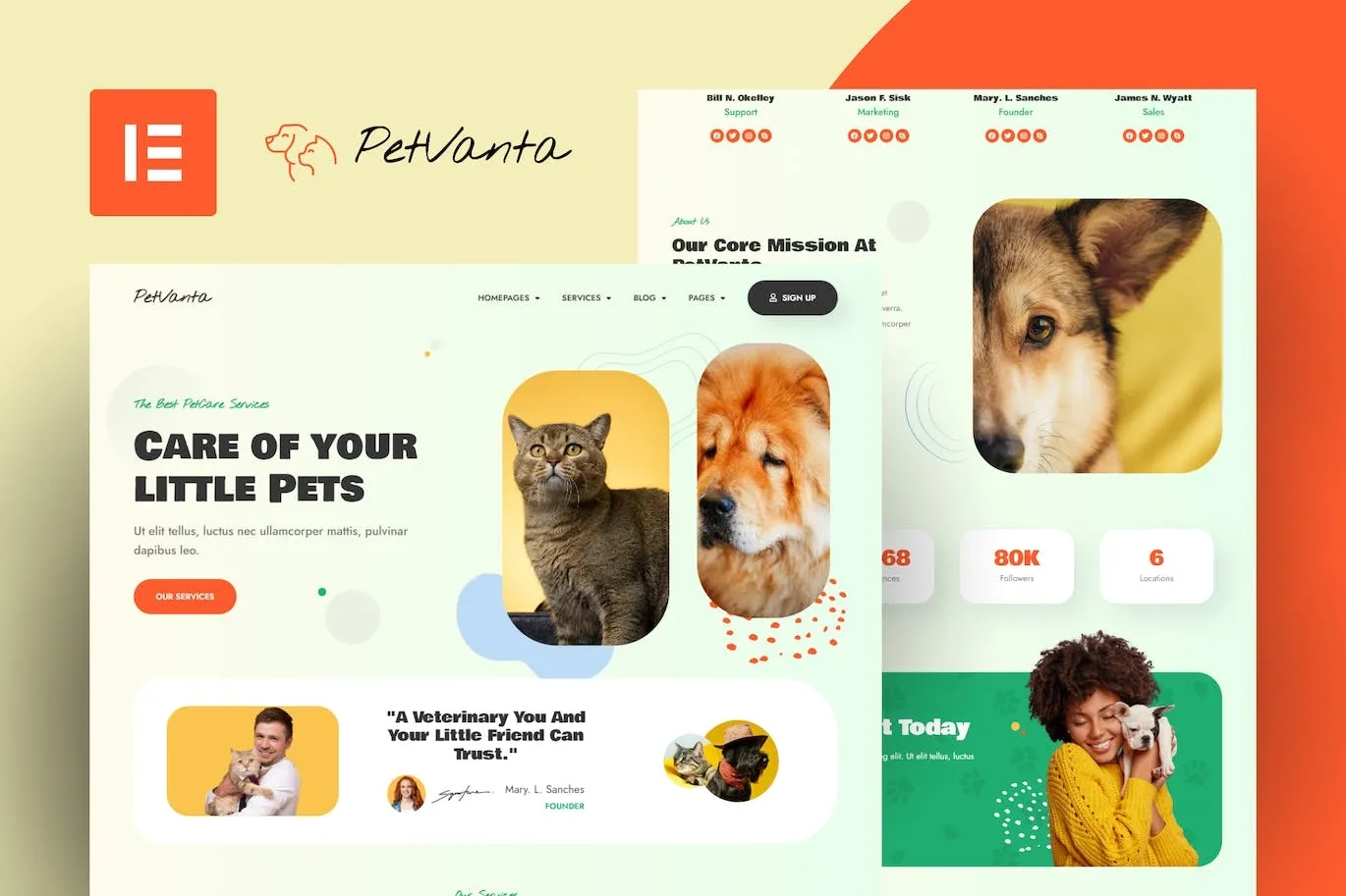 Petvanta – Pet Care Services Elementor Template