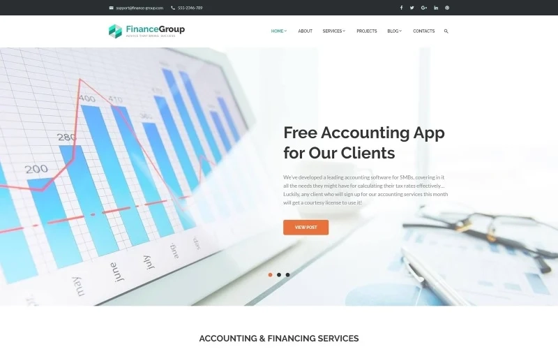 FinanceGroup – Accounting & Finance Business WordPress Theme
