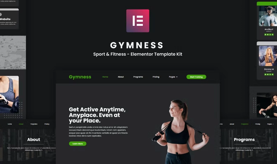 Gymness – Sport & Fitness Elementor Template
