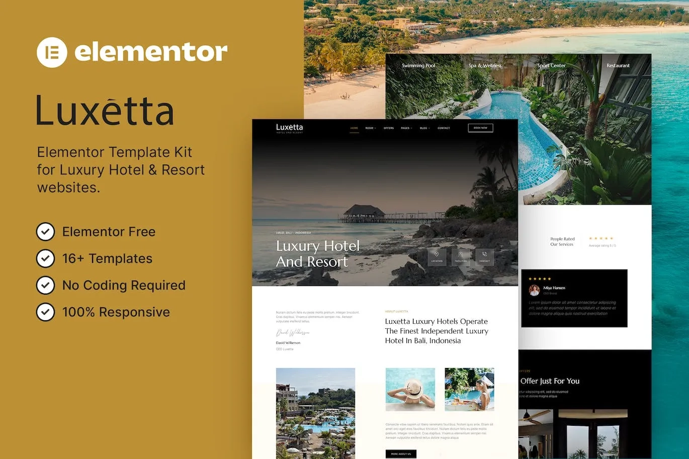 Luxetta – Luxury Hotel & Resort Elementor Template