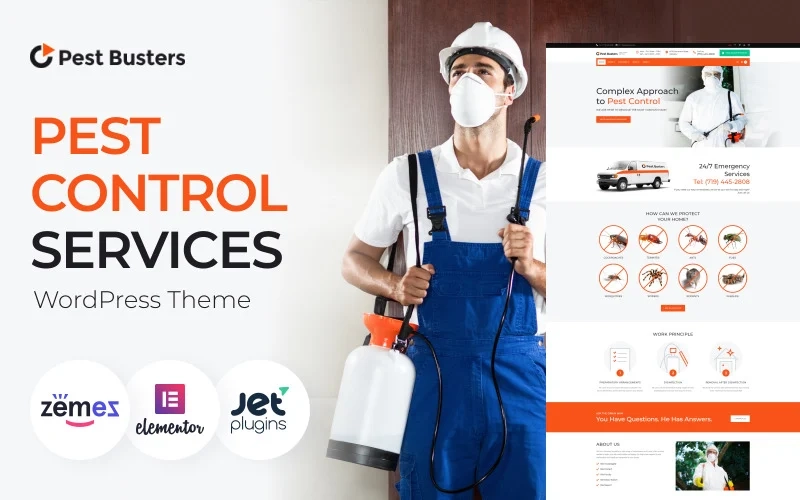 Pest Busters – Pest Control WordPress Theme