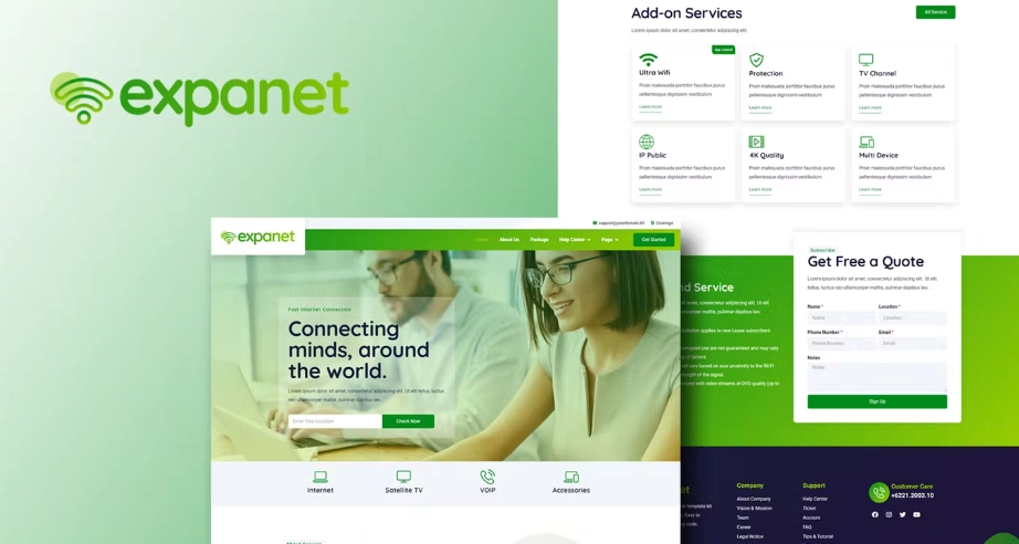 Expanet – Broadband & Internet Services Elementor Template