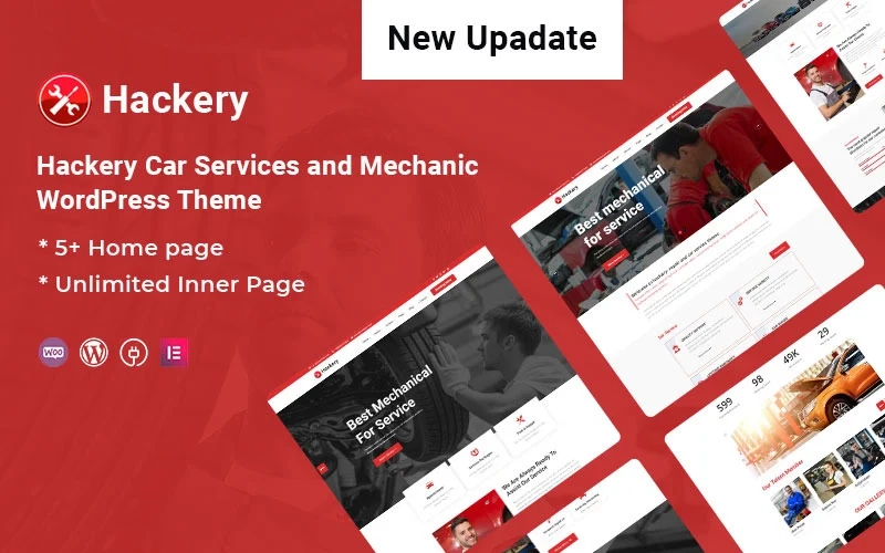 Hackery – Car Services and Mechanic WordPress Theme