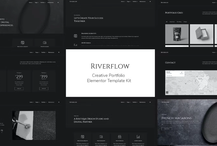 Riverflow – Creative Portfolio Elementor Template