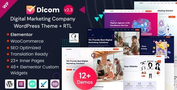 Dicom – IT Startup & SEO Marketing Services WordPress Theme