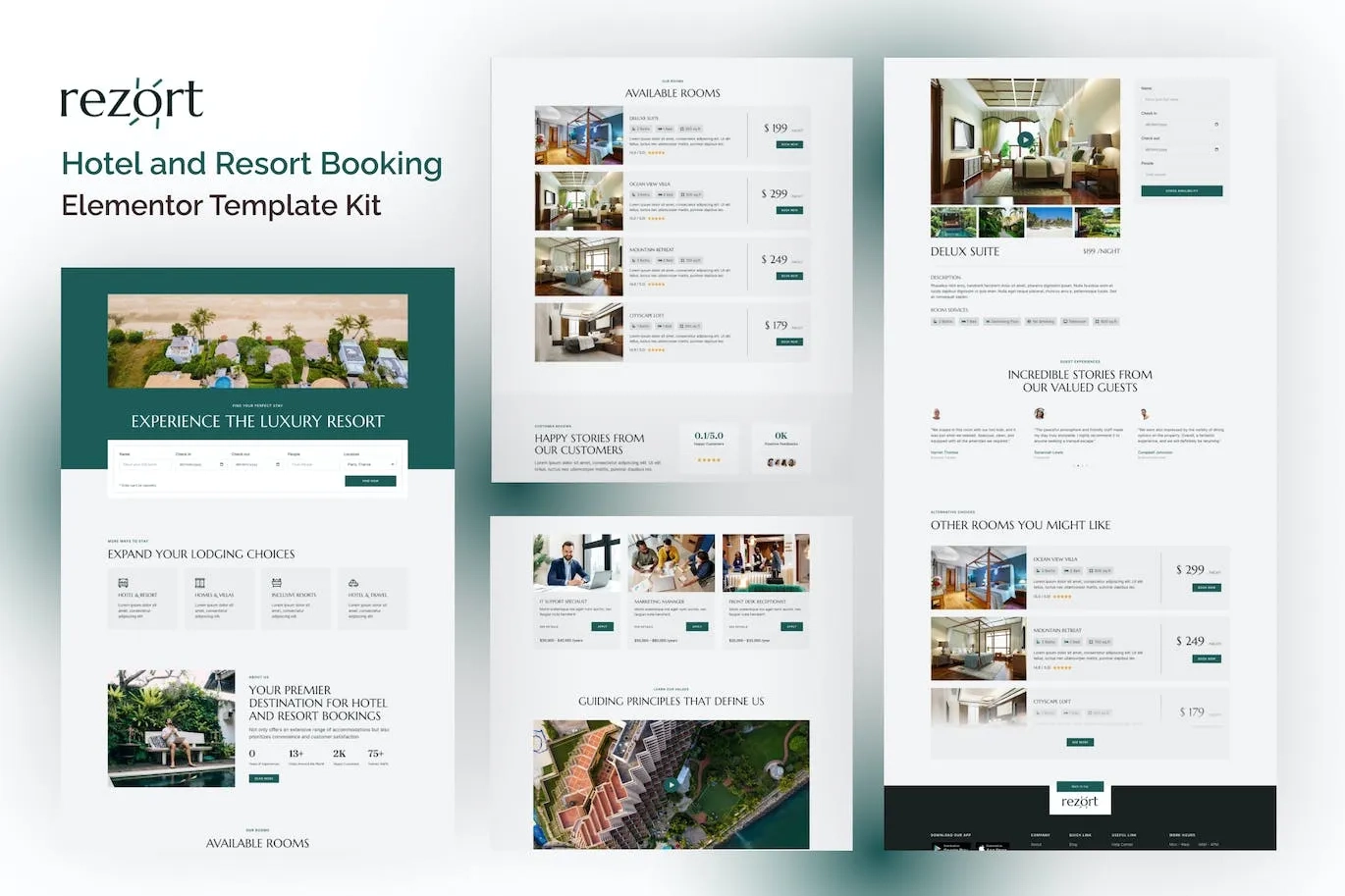 Rezort – Hotel & Resort Booking Elementor Template
