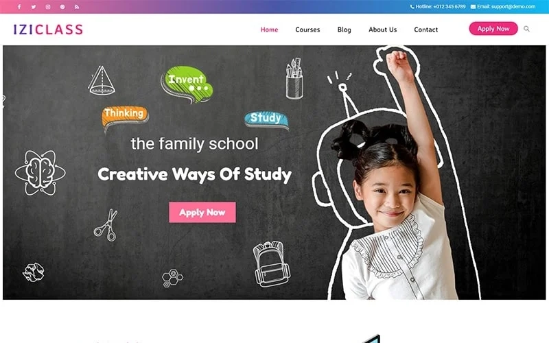 Iziclass – Kindergarten and Preschool WordPress Theme