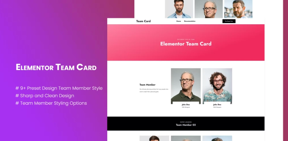 Elementor TeamCard