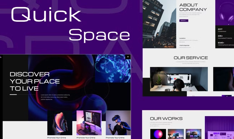 QuickSpace – Creative Business Elementor Template