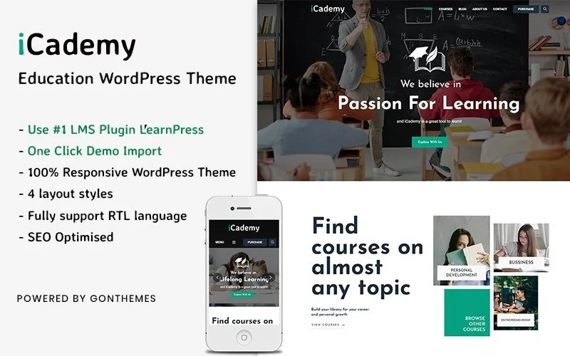 iCademy – Education WordPress Theme
