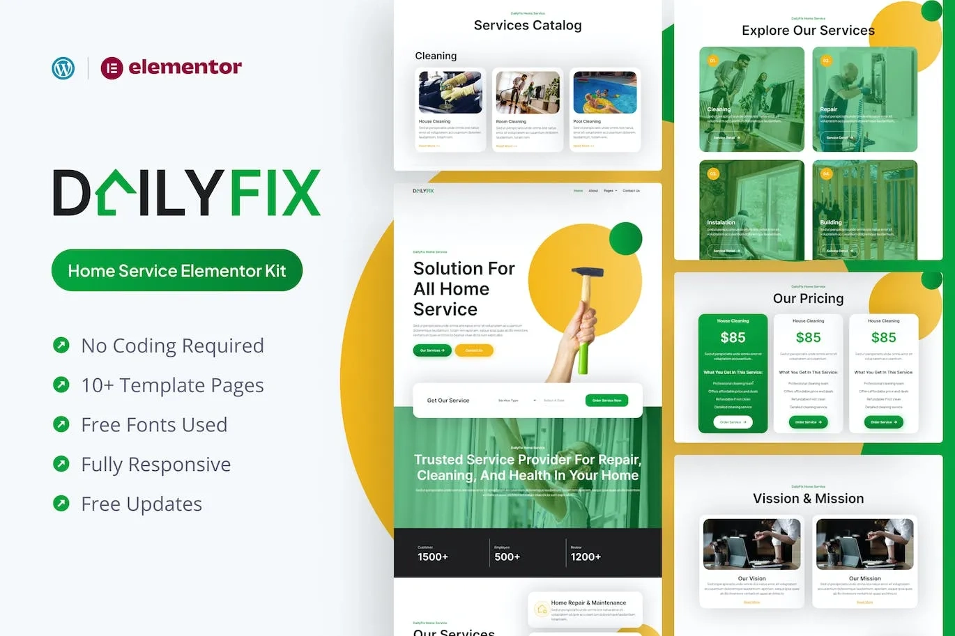 Dailyfix – Home Service Elementor Template