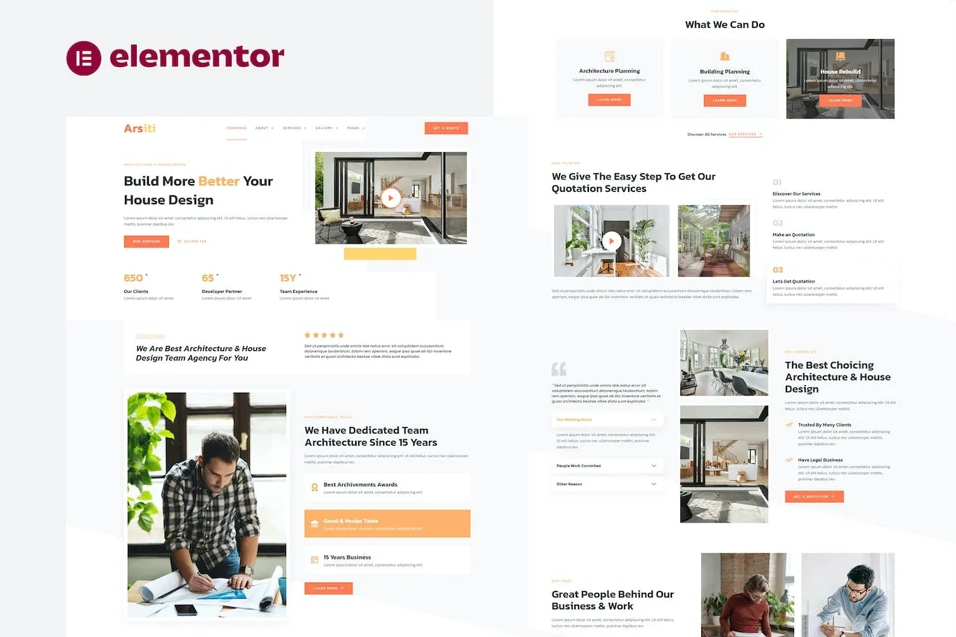 Arsiti – Architecture & House Design Agency Elementor Template