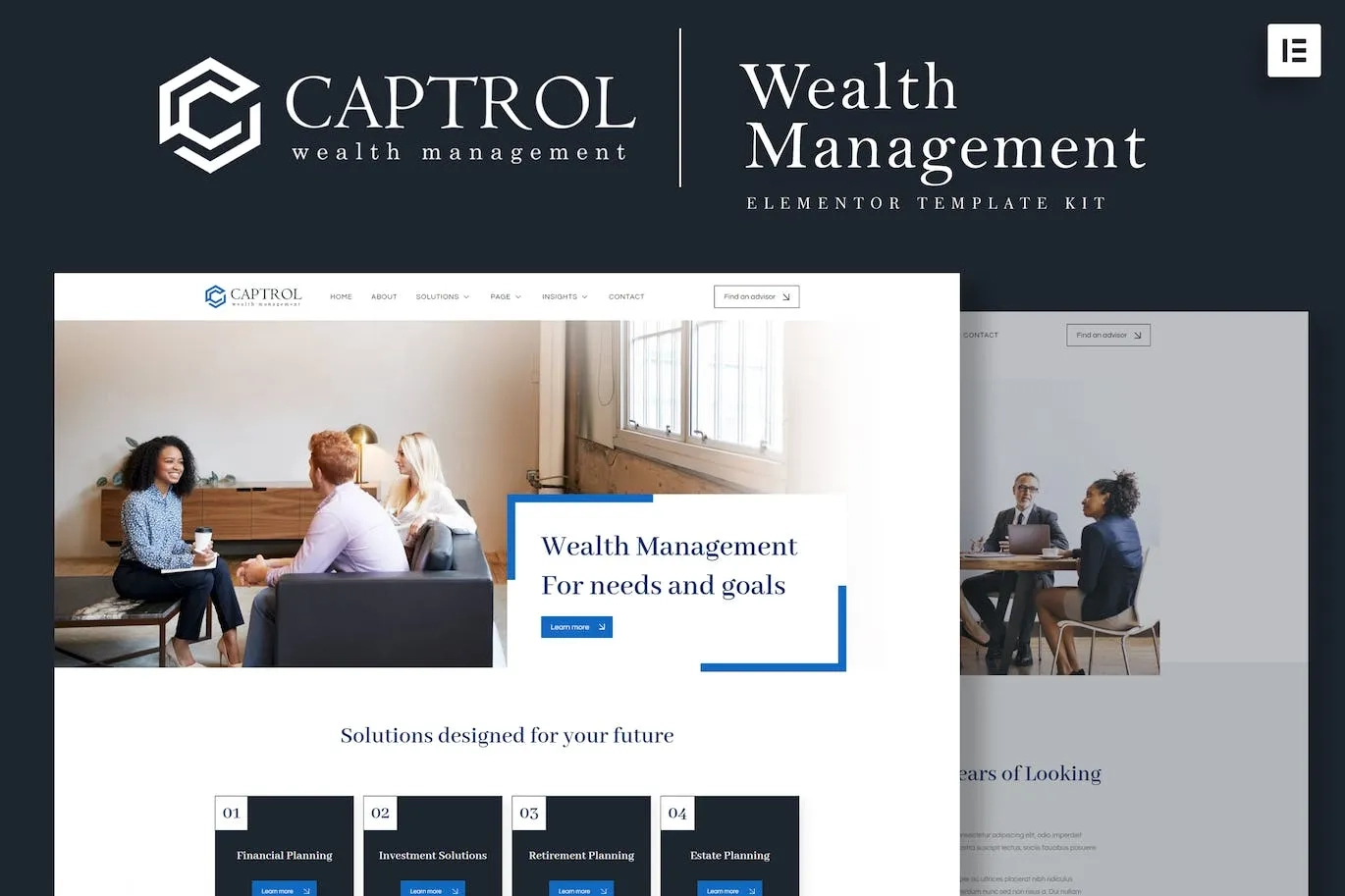 Captrol – Wealth Management Elementor Template