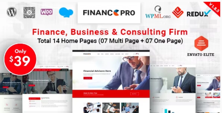 Finance Pro – Business & Consulting WordPress Theme