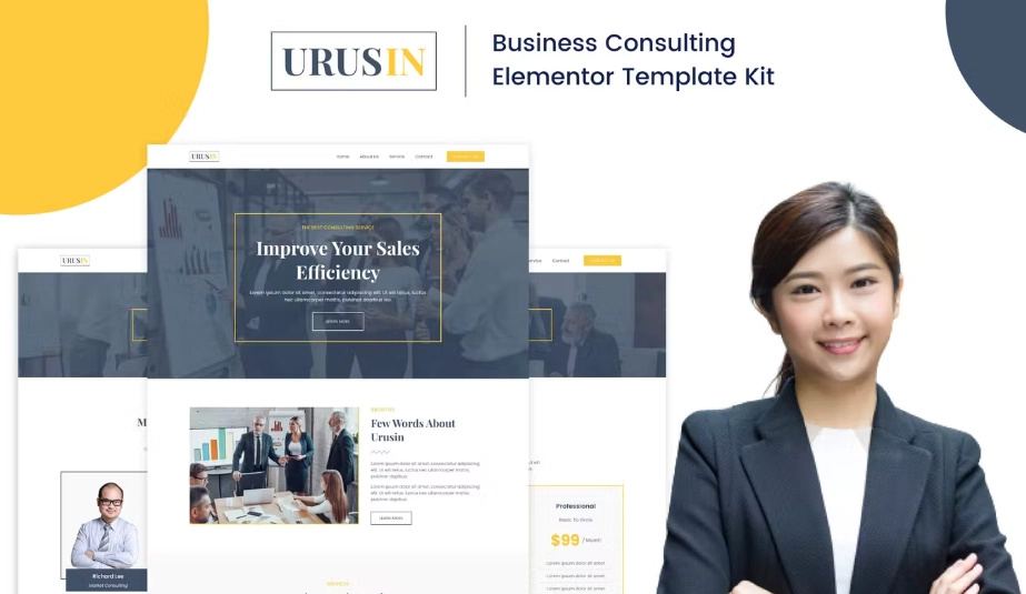 Urusin – Business Consulting Elementor Template