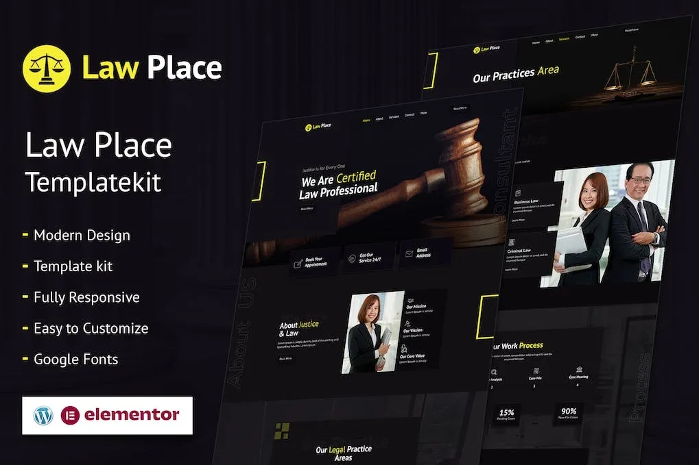 Law Place – Legal and Law Firm Elementor Template