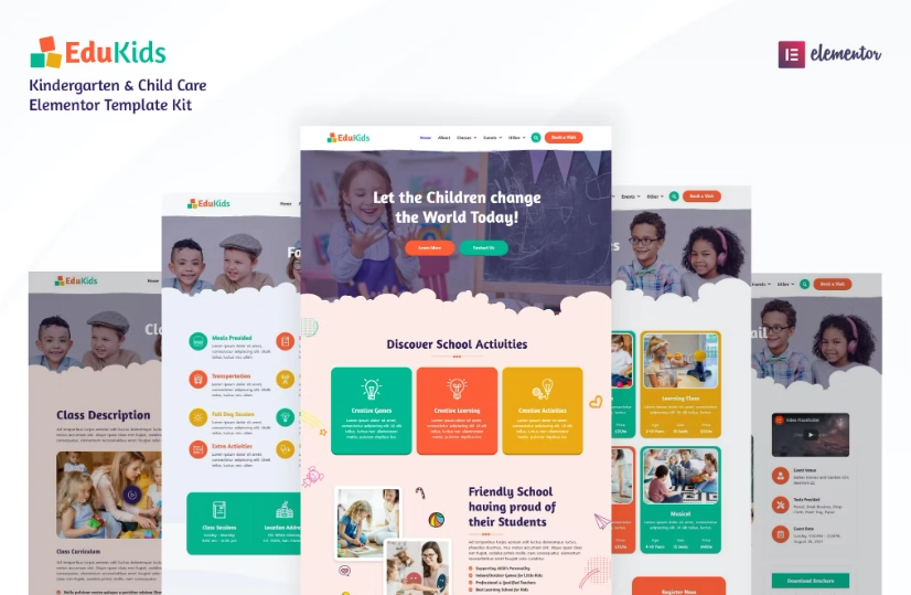 Edukids – Kindergarten & Child Care Elementor Template