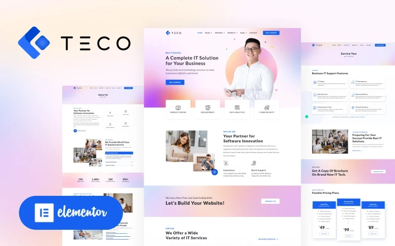 TECO – IT Solutions & Services Business Elementor WordPress Theme