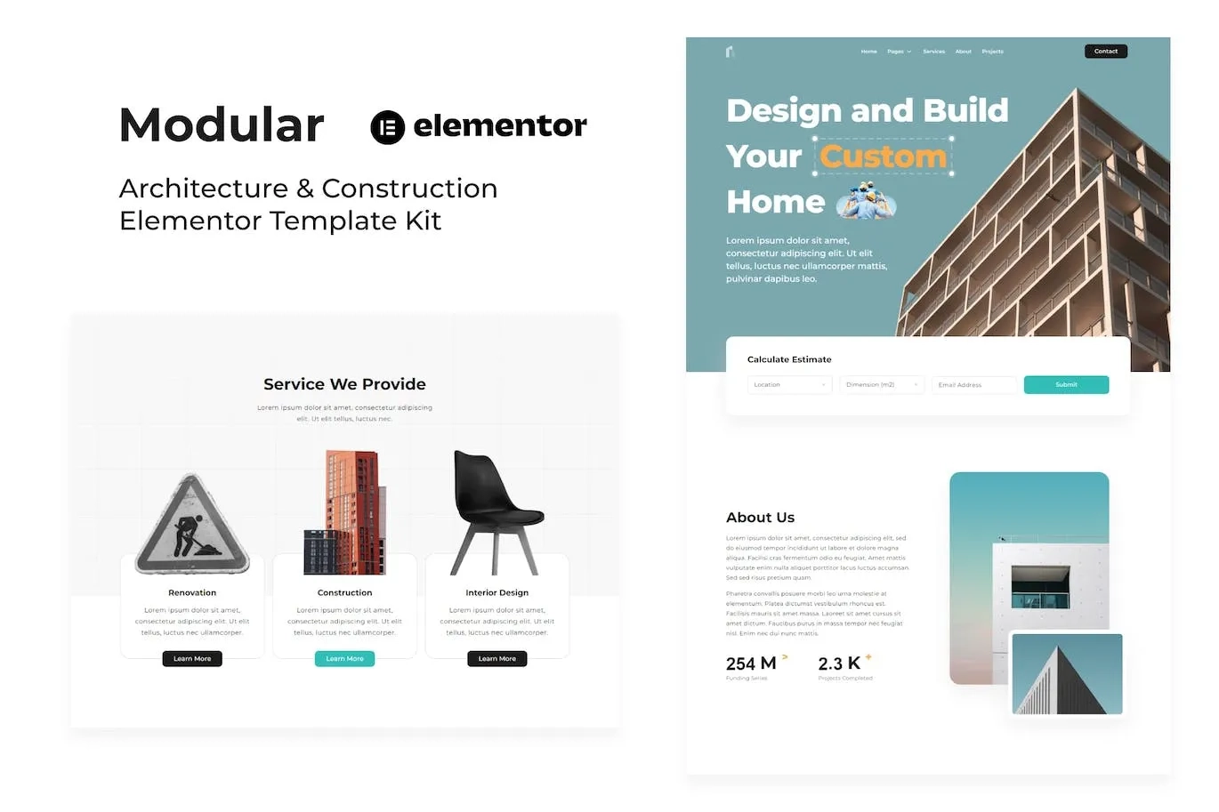 Modular – Architecture & Construction Elementor Template