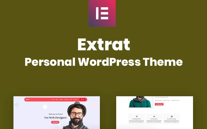 Extrat – Personal Portfolio Responsive WordPress Theme