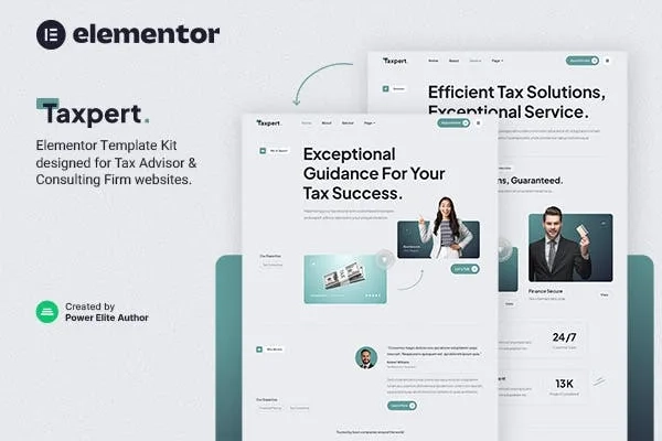 Taxpert – Tax Advisor & Consulting Elementor Template