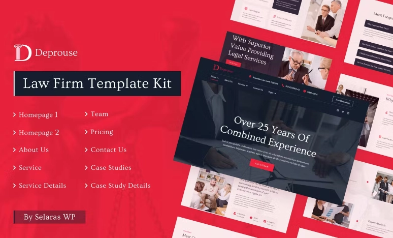 Deprouse – Law Firm & Lawyer Elementor Template