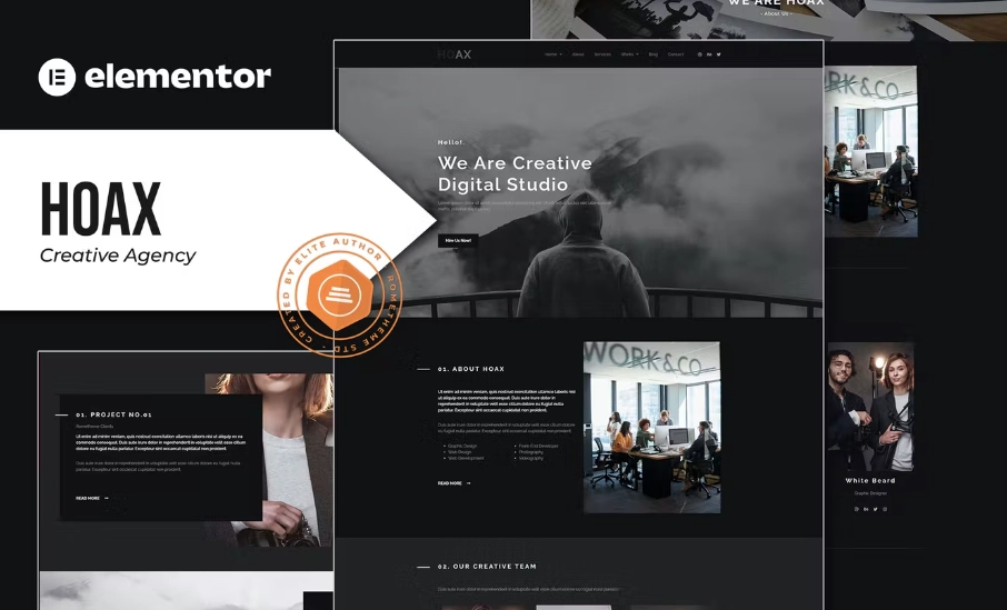Hoax – Creative Agency Elementor Template