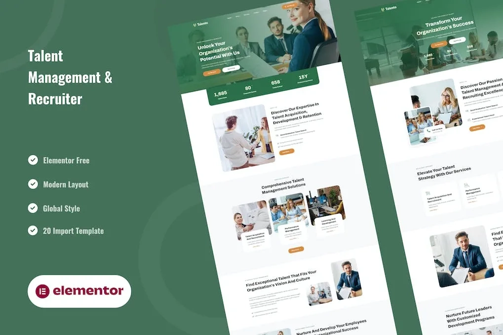 Talento – Talent Management & Recruiter Elementor Template