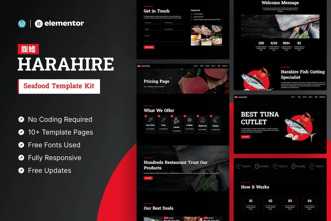 Harahire – Seafood Elementor Pro Template