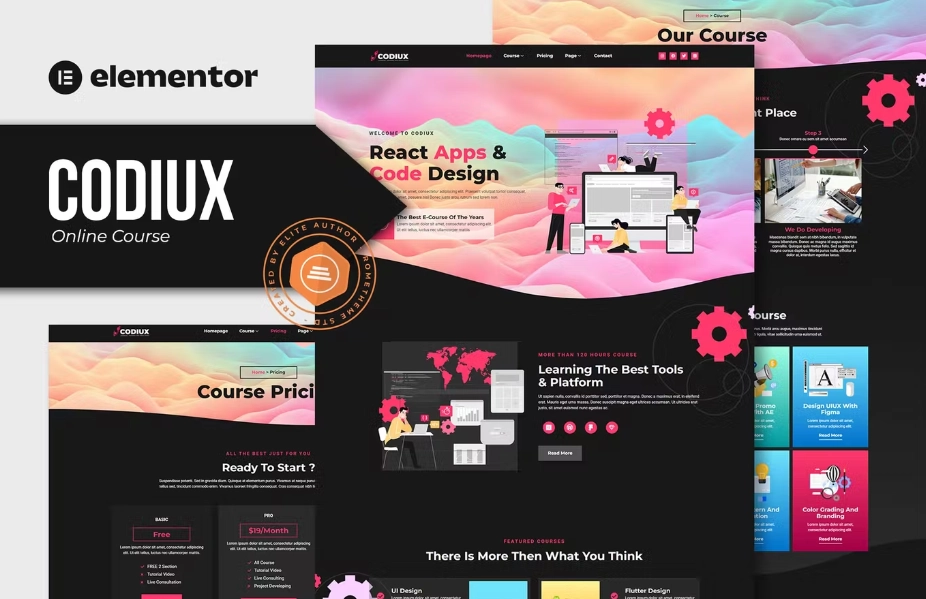 Codiux – Online Course Elementor Template