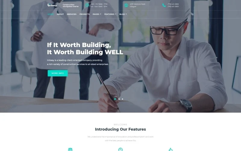 Urbasy – Construction Company WordPress Theme