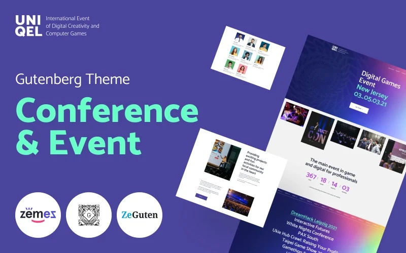 Uniqel – Conference and Event WordPress Theme