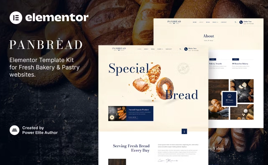 Panbread – Fresh Bakery & Pastry Elementor Template