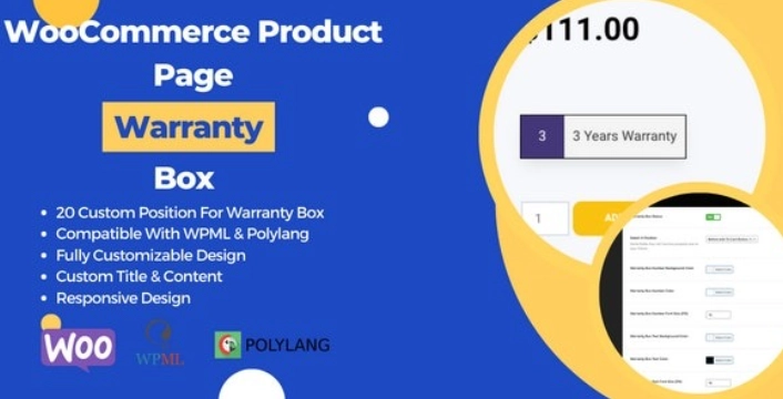 WooCommerce Product Page Warranty Box 1.0.0