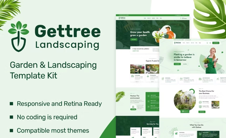 Gettree – Garden & Landscaping Elementor Template