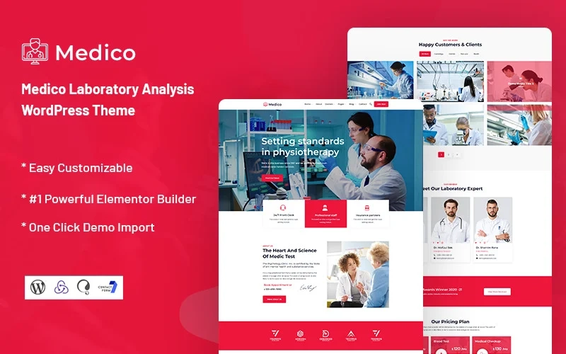 Medico – Laboratory Analysis WordPress Theme